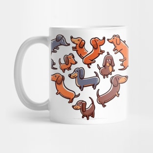 Sausage Dog Heart Dachshund Love Mug